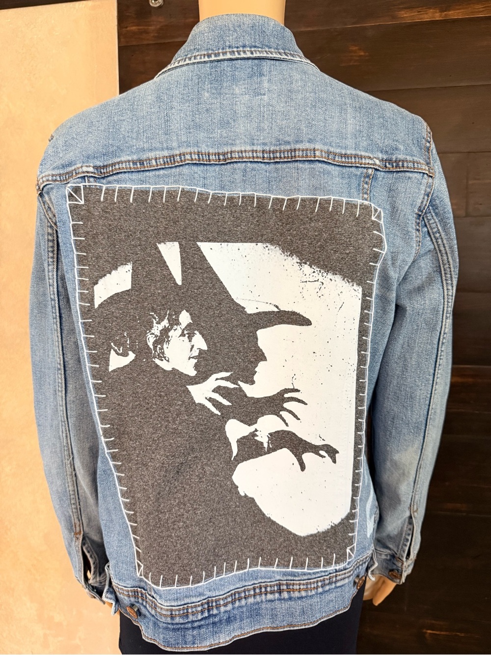 Upcycled Wizard Of Oz Denim Jacket Size L